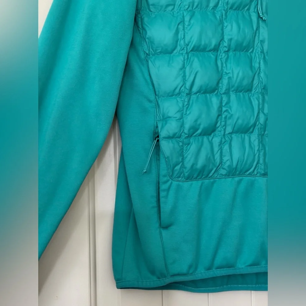 The North Face Men's ThermoBall Eco 2.0 Hybrid 1/4 Zip Hoodie - Teal Small